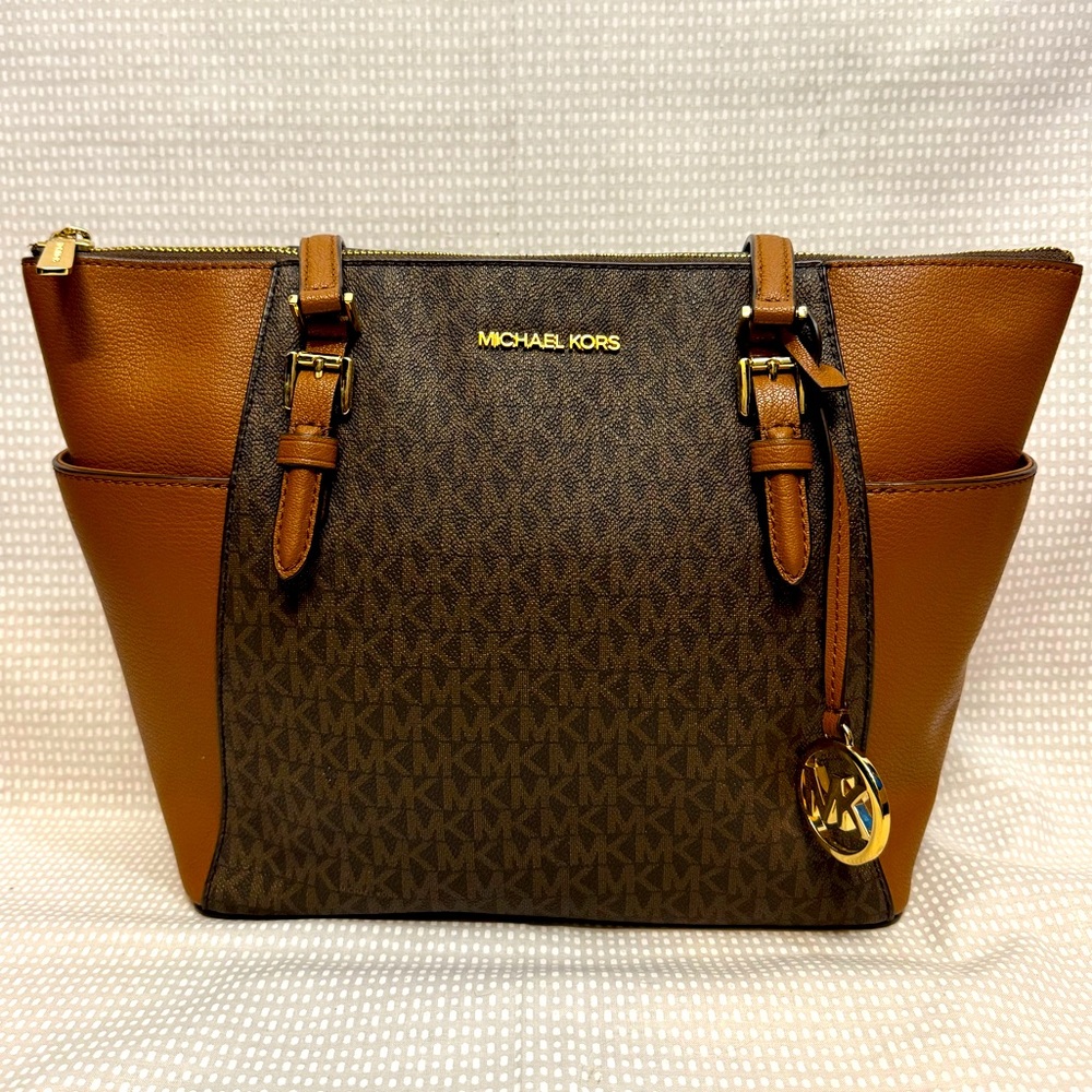 Michael Kors Logo Leather Tote
